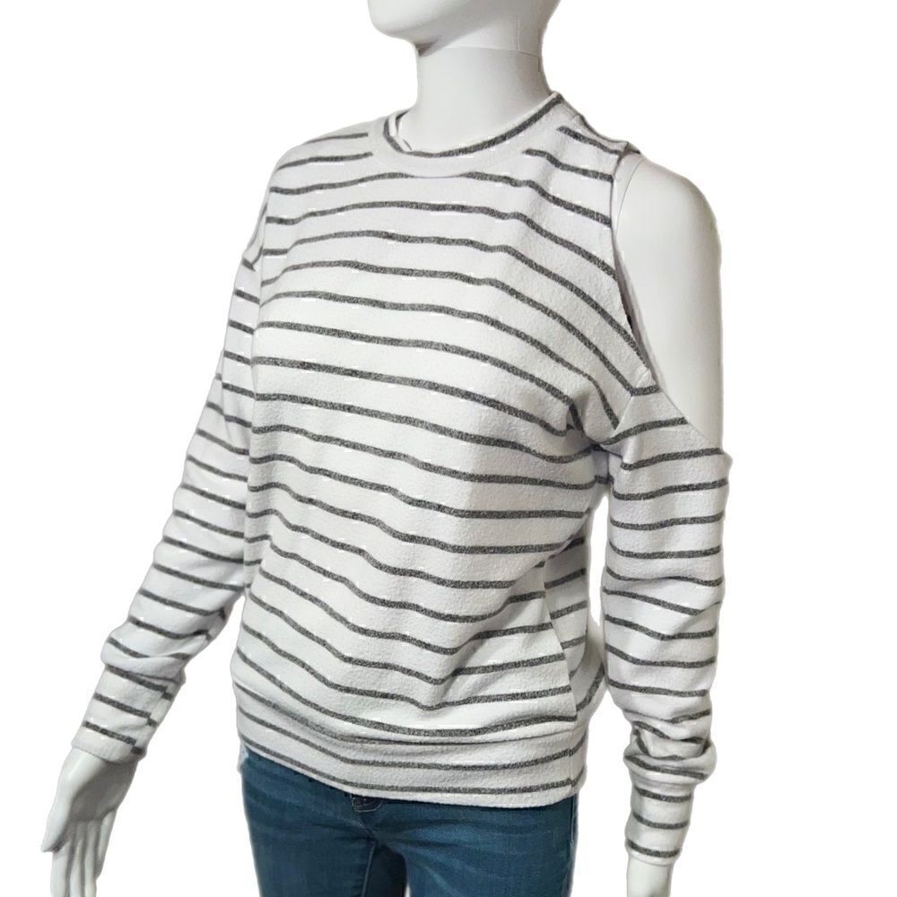 Cold  Shoulder Plush Knit  Top - Picture 4 of 9